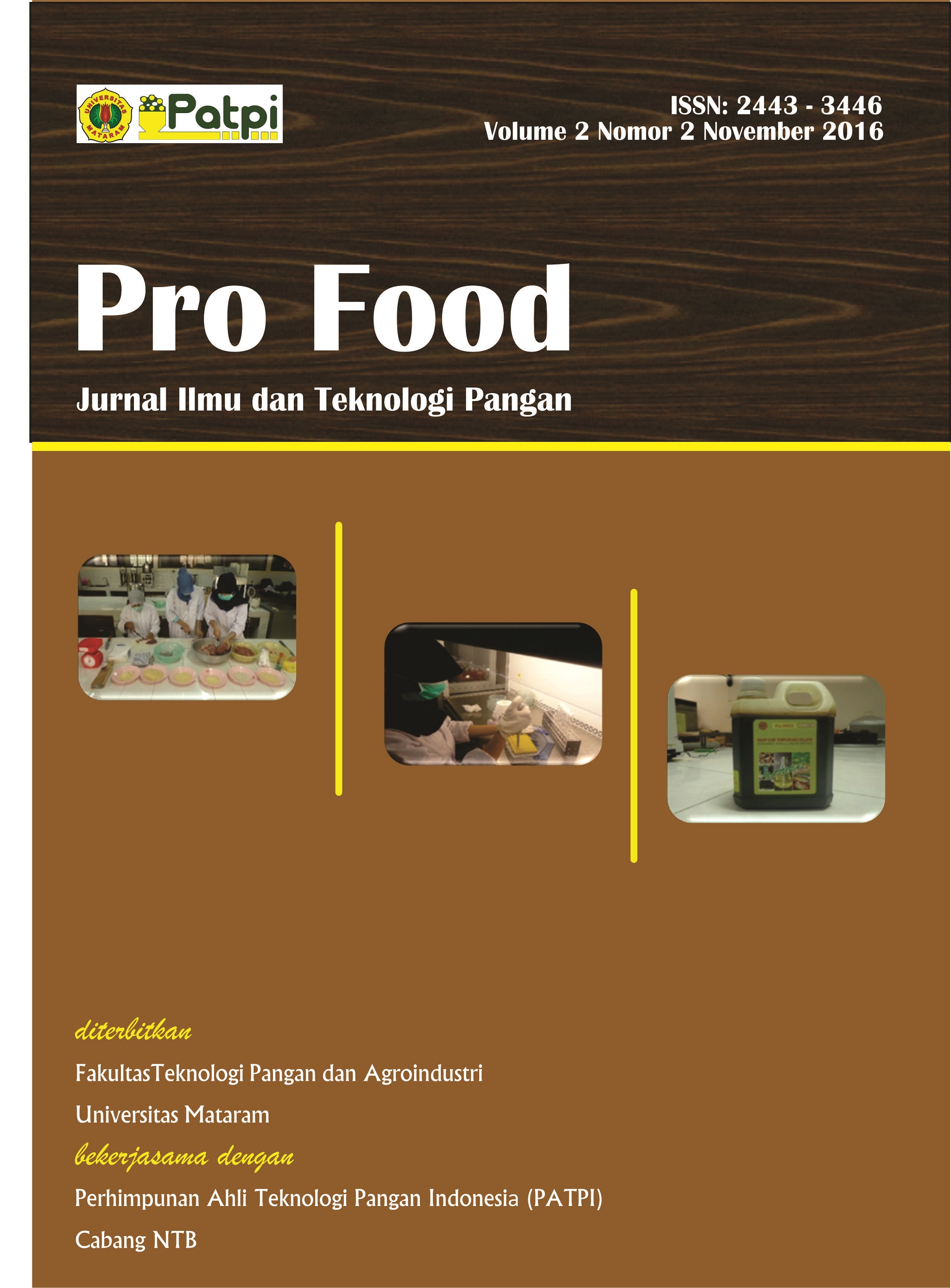 					View Vol. 2 No. 2 (2016): Pro Food
				