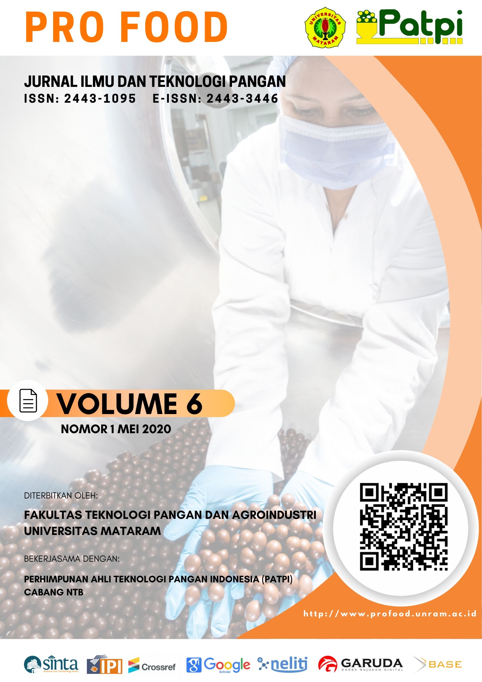					View Vol. 6 No. 1 (2020): Pro Food (Jurnal Ilmu dan Teknologi Pangan)
				